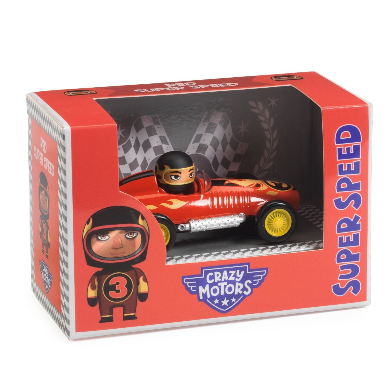 Masina de curse Red Super Speed Colectia Crazy Motors