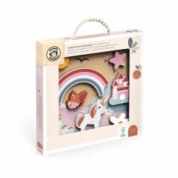 Puzzle cu unicorn din lemn, Speedy Monkey