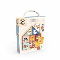 Puzzle magnetic din lemn Casuta, Speedy Monkey