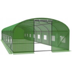 Sera de gradina, tip tunel cu cadru metalic, 400x1000cm, verde, 40mp