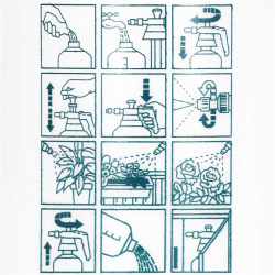 Pulverizator manual cu pompa pentru gradina, rezervor 2 litri, PP si PE, jet reglabil, 12x31 cm, alb