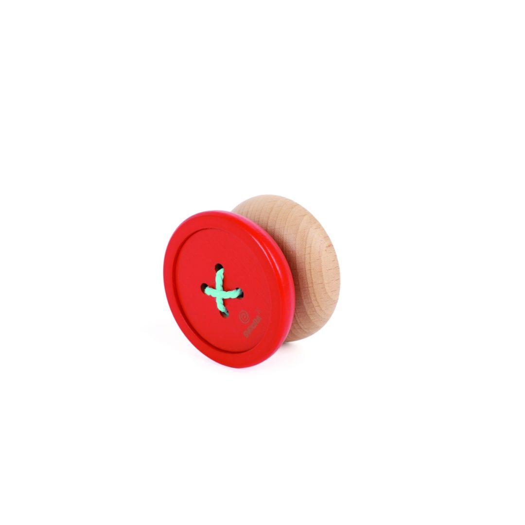 Yo-yo din lemn cu design de Nasture