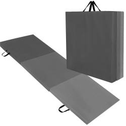 Saltea fitness groasa pentru antrenamente gimnastica, pliabila, 180x60x5,5cm, gri