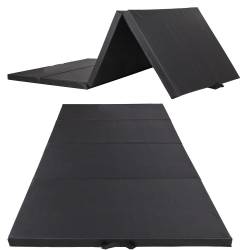 Saltea fitness groasa, dimensiune XXL, pentru antrenamente gimnastica, 240x120x5 cm, negru