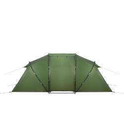 Cort camping, impemeabil, 2 camere + hol, 4 locuri, 460x200x245cm, verde