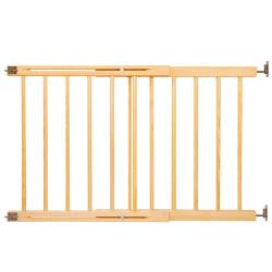 Poarta de siguranta Safety Gate pentru scari, ajustabila 72-122 cm, din lemn, maro