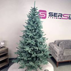 Brad artificial Christmas Deluxe by Sersimo, Viena Select argintiu, integral 3D, 210cm