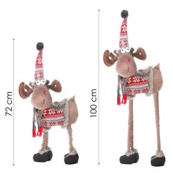 Figurina decorativa de Craciun, Ren, picioare telescopice, inaltime extensibila 72-100cm
