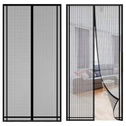 Plasa anti-insecte, inchidere magnetica, latime 80-100cm, inaltime 210-220cm, negru