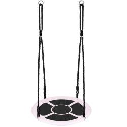Leagan tip cuib Sersimo NS25, diametru 110cm, inaltime reglabila, pentru exterior, sarcina 150 kg, Roz pal