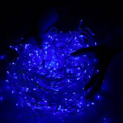 Ghirlanda luminoasa tip perdea 300 LED-uri, 12m, pentru interior/exterior, iluminare albastra