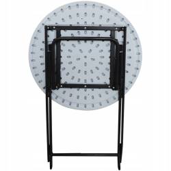 Masa rotunda pliabila multifunctionala, diametru 60cm, alba
