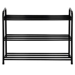 Pantofar metalic, 3 nivele, 62x26x66cm, negru