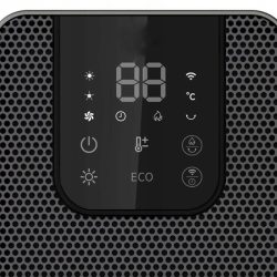 Semineu electric, 2000W, 2 trepte, cu termostat si telecomanda, timer, dispay LED, WiFi