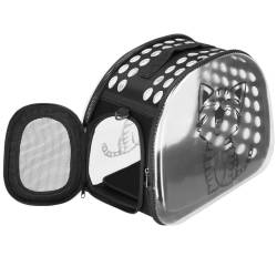 Geanta pentru transport animale de companie pisica sau catel, M, 42x26x32 cm, transparent