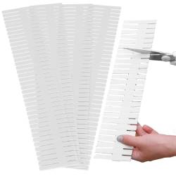Organizator pentru sertar cu 4 separatoare, 46x7cm, alb