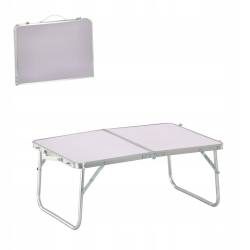 Masa pliabila metalica pentru gradina, plaja sau picnic, blat MDF, 60x40x27cm