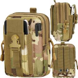 Borseta sport de brau, impermeabila, cu prindere la curea, 18x12x5cm, verde camuflaj