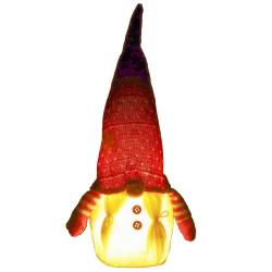 Figurina Craciun, Spiridus, cu iluminare LED, 33cm