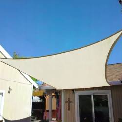 Prelata solara patrata 500x500 cm, impermeabila, protectie UV, poliester 180g/mp, bej