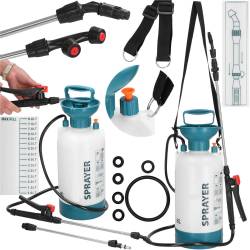 Pompa de stropit manual 8L cu lance reglabila 63 cm, 2 duze si curea de umar