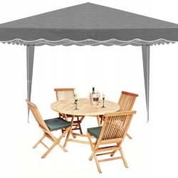Cort pavilion de gradina pliabil automat pop-up, impermeabil, cu protectie UV, 300x300cm, gri