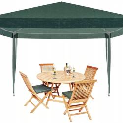 Cort pavilion de gradina, 300x300 cm, impermeabil cu rezistenta UV, verde