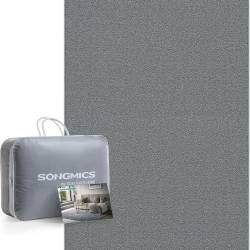 SONGMICS Covor decorativ antiderapant, lavabil la masina, 120x170 cm, gri