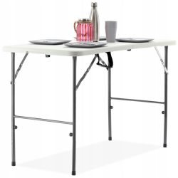 Masa dreptunghiulara pliabila multifunctionala, reglabila pe inaltime, 120x75x60cm, alba