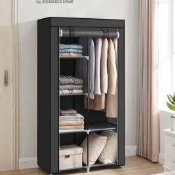 SONGMICS Garderoba pentru depozitarea hainelor, din material textil, design personalizabil, 45x88x170cm, gri