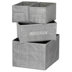 Organizator dulap tip lada cu 3 sertare, Sersimo, gri