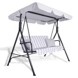 Leagan balansoar gradina Sersimo Siena, 3 locuri, 220kg, gri