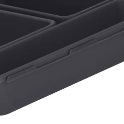 Organizator sertar bucatarie, 8 piese, negru