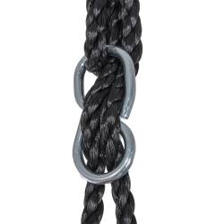 Leagan tip cuib Sersimo NS16, diametru 120cm, inaltime reglabila, pentru exterior, sarcina 180 kg, Albastru Negru