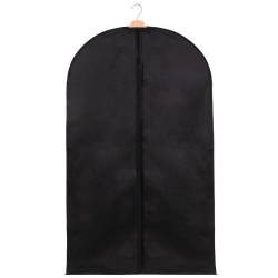 Set 5 huse transport haine, pe umeras, impermeabila, negru, 60x90 cm