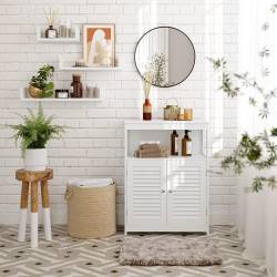 SONGMICS Set de 3 rafturi de perete plutitoare, MDF lucios, 30/45/60 cm, alb