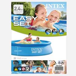 Piscina gonflabila Intex, 244x61 cm, 1.900 litri, Easy Set 28106NP