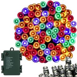 Instalatie lumini de exterior pentru gradina, 5 metri, 50 LED-uri, cu baterii, multicolor