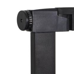 Poarta de siguranta Safety Gate pentru scari, ajustabila 117-124 cm, din otel si lemn, negru maro