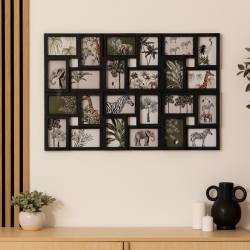 Rama foto colaj Atmosphera Cali pentru 24 poze, format mare, negru, 86x57 cm