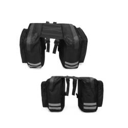 Geanta bicicleta spate 34x12x32 cm, 20L, poliester impermeabil, prindere pe portbagaj, negru