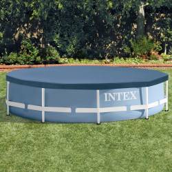 Prelata rotunda pentru piscina Intex 28030, D305xH25 cm, PVC, bleumarin