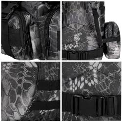 Rucsac militar pentru drumetie, impermeabil, ultra usor, 50litri, gri