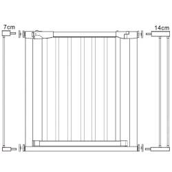 Poarta de siguranta Safety Gate pentru scari, ajustabila, din lemn cu structura otel, 96-103cm, negru maro