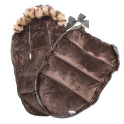 Sac iarna de bebelusi pentru carucior, marime universala, 90x45cm, gri