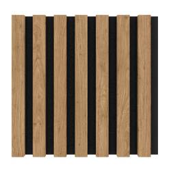 Modul riflaj MDF decorativ LDA PREMIUM de tip panou acustic, Stejar Saragossa, 30x30 cm