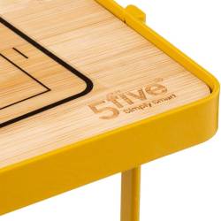 Suport hartie igienica 5Five cu raft depozitare, otel, 18x12x59 cm, galben