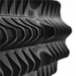 Rola pentru masaj si stretching din spuma EVA, duritate medie 55 Shore A, 33x13 cm, negru