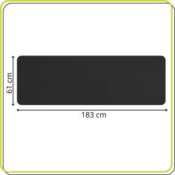 Saltea fitness antiderapanta din NBR, 183x61x2 cm, cu curea transport, negru