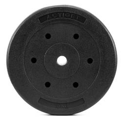 Disc greutate haltera, 15 kg, umplutura bitumica, invelist PP, 29 mm, negru